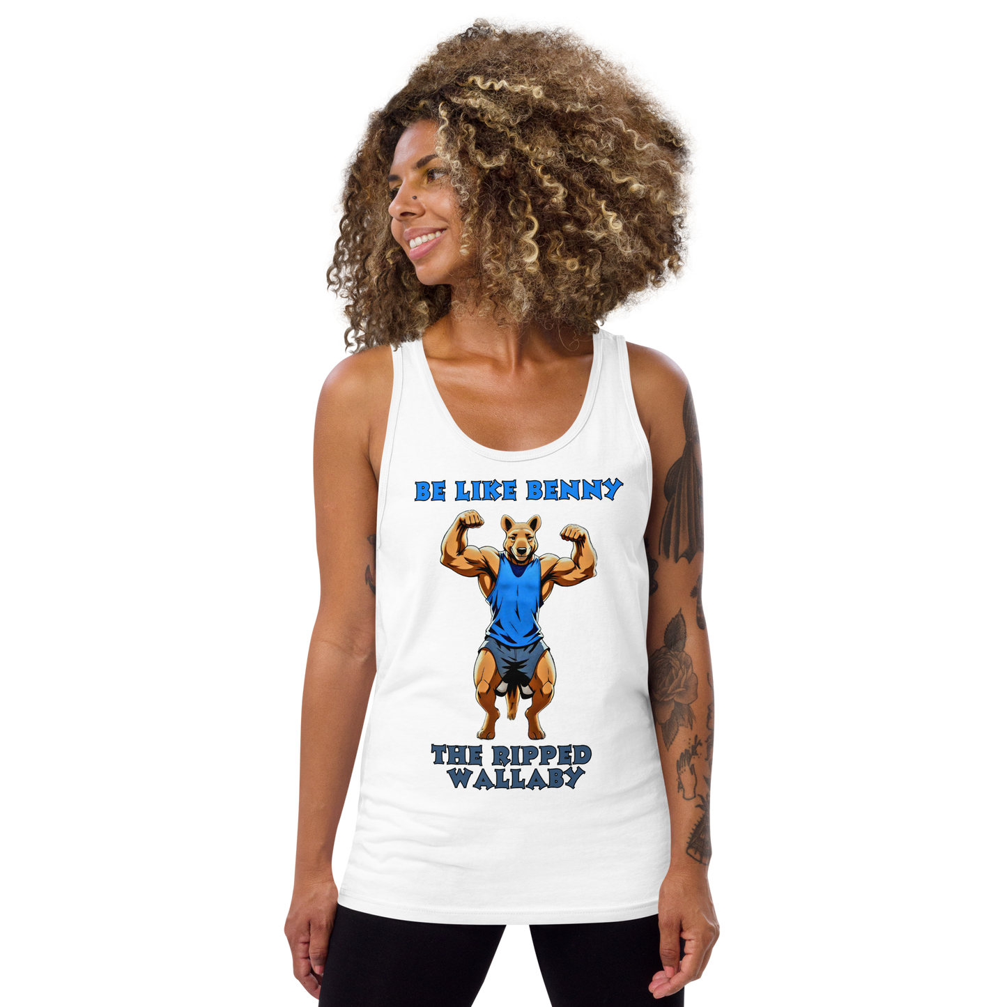 "Be like Benny the Ripped Wallaby" Unisex Tank Top