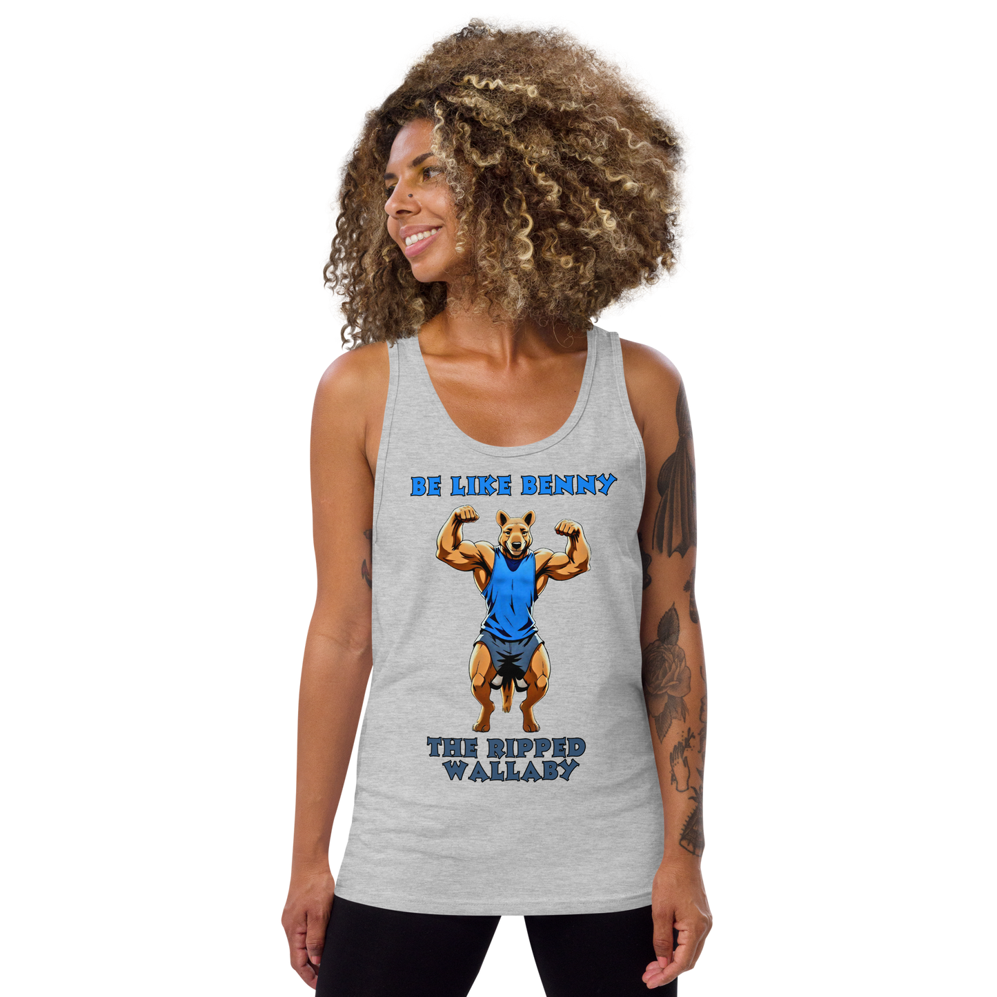 "Be like Benny the Ripped Wallaby" Unisex Tank Top