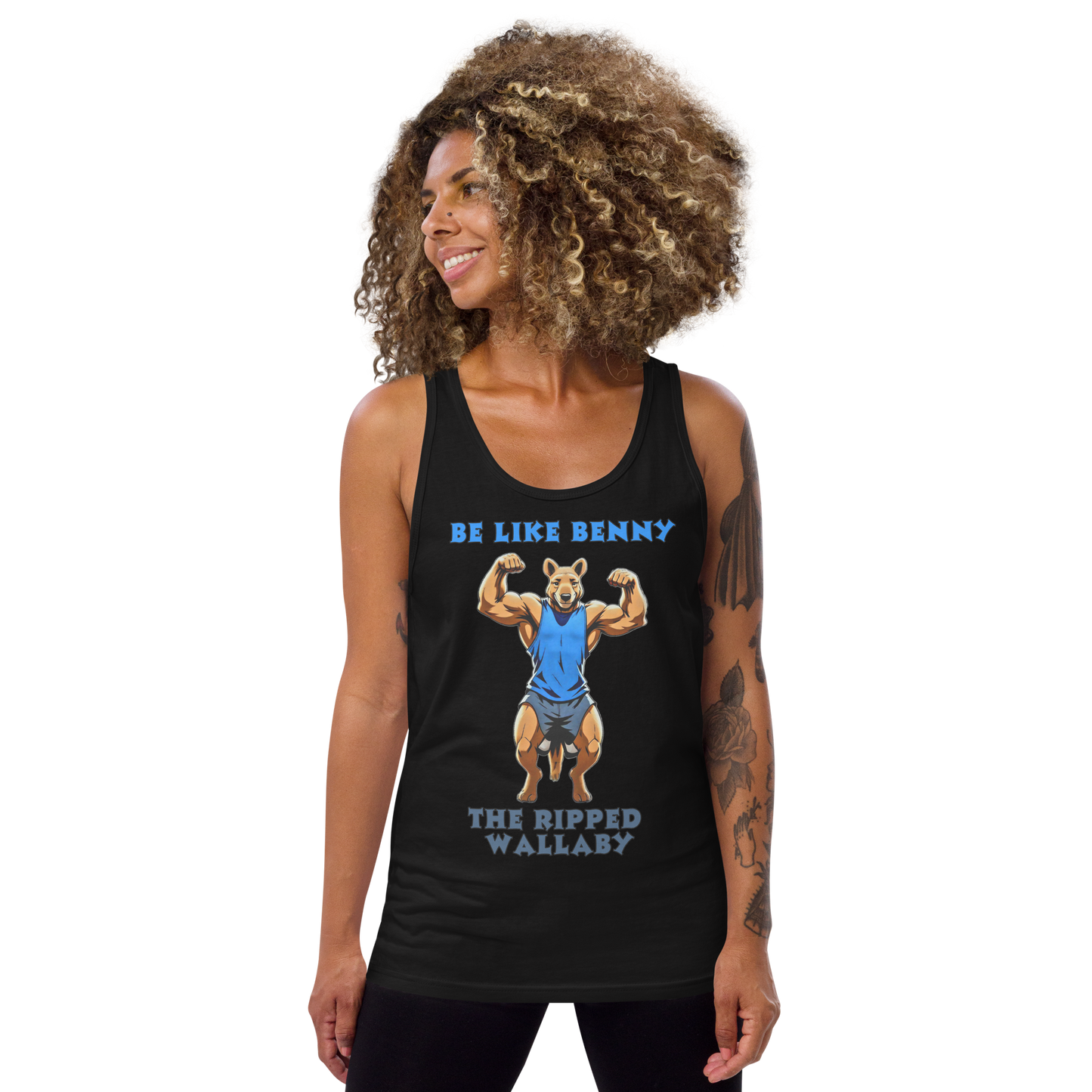 "Be like Benny the Ripped Wallaby" Unisex Tank Top