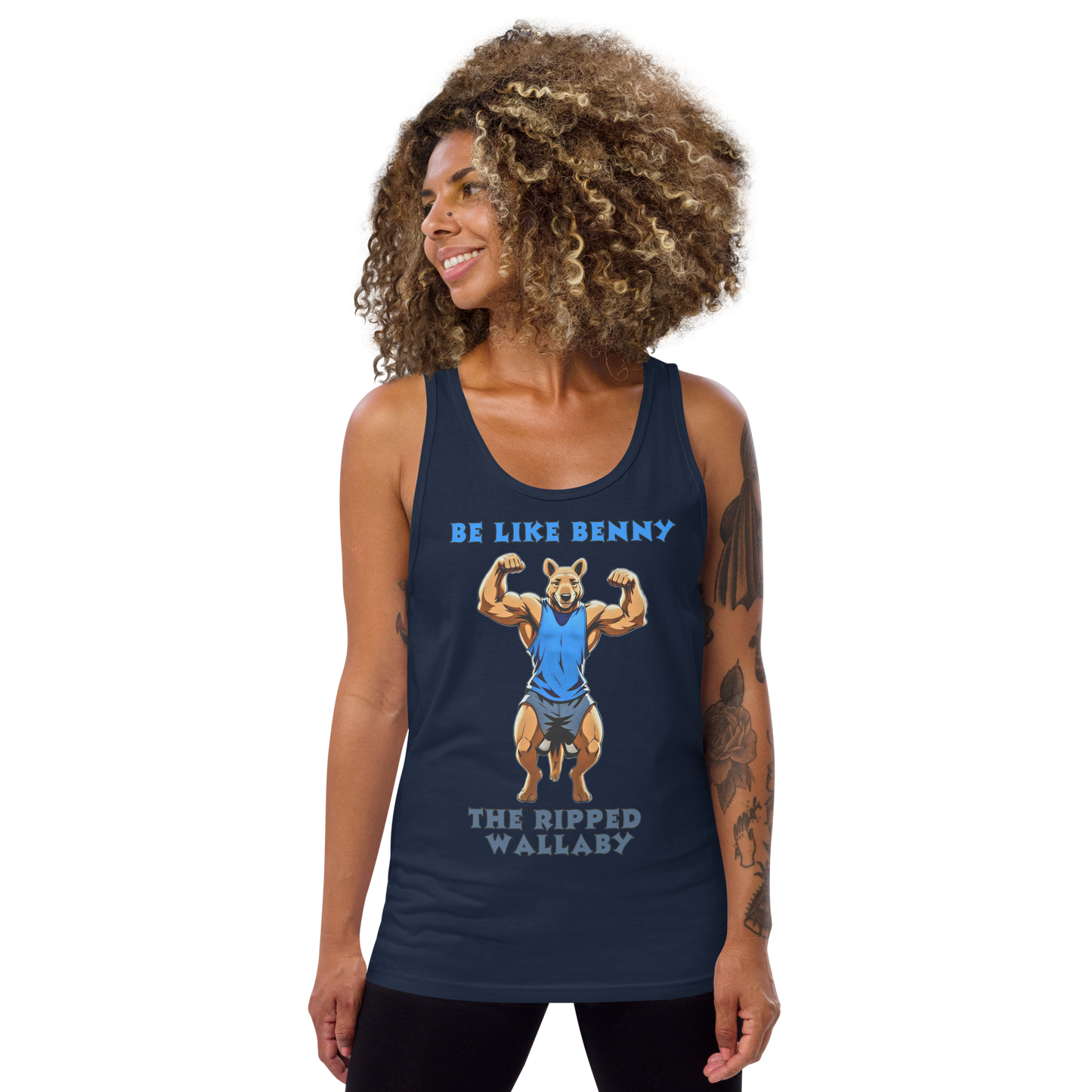 "Be like Benny the Ripped Wallaby" Unisex Tank Top